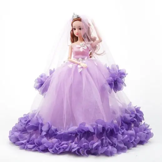 Muñeca de juguete para niños, vestido de boda, Princesa, regalo de cumpleaños