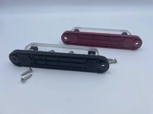 New 150A Black and Red Terminal Block Power Distribution 5/16'' <strong>M8</strong> <strong>Busbar</strong> With 4 Stud With Cover - Product Image 3