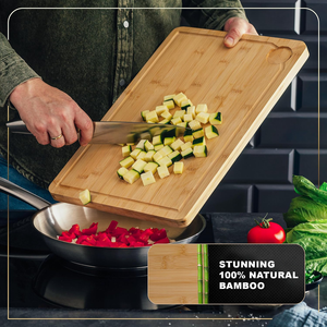 Gp Tùy Chỉnh Tre Cắt Thớt Board Nhãn Hiệu Riêng Thiết Kế Độc Đáo Thịt <span class=keywords><strong>Butcher</strong></span> Khối Charcuterie Hội Đồng Quản Trị Với Nước Trái Cây Froove - Product Image 4