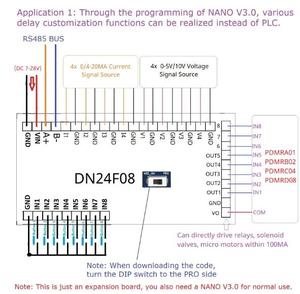 8AI-8DI-8DO multifunzione IO modulo di espansione per ARDUINO NANO v3. 0 RS485 Modbus RTU Open PLC LED sensore di tensione di corrente - Product Image 5