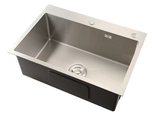 手工厨房水槽方形瀑布单碗或双碗纳米表面处理多种选择 - Product Image 5