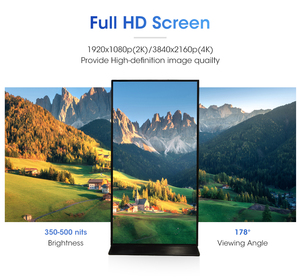 Da 98 pollici per interni Free Standing Full Screen Non Touch Display Hd grande schermo pubblicitario Lcd Digital Signage con telecomando - Product Image 3