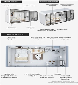 Cymdin Premade cabina Mobile con struttura in acciaio per ufficio Sunroom Scenic Homestay Shop Apple Finish camera da letto - Product Image 4