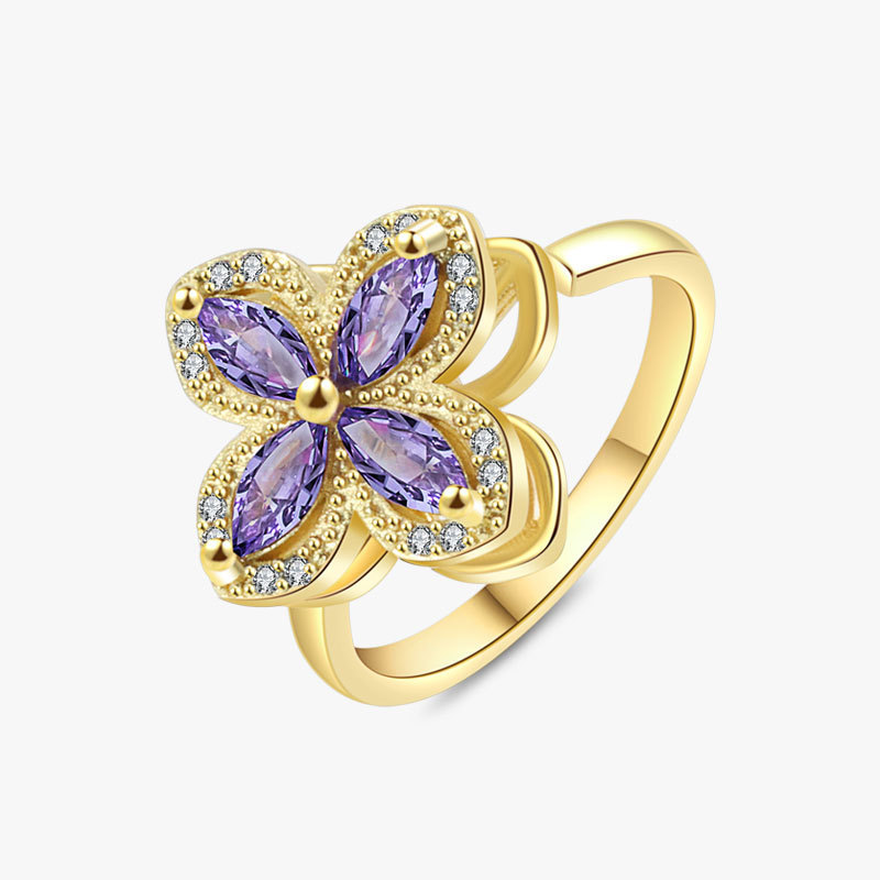 Yellow gold (purple diamond)