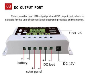 30A regolatore di carica solare, 12V/ 24V pannello solare regolatore con Display LCD regolabile Dual USB porta Timer impostazione - Product Image 6