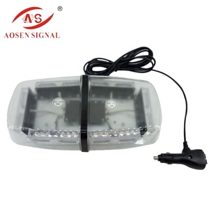 CH-906A-<strong>36</strong> <strong>Led</strong> Flashing Warning Mini Beacon Rotating Light bar 12-24 <strong>Volt</strong> Amber for Lorry Top Roof - Product Image 2