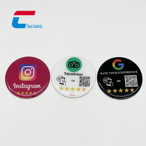 Logotipo personalizado Código QR NFC Etiqueta en blanco Tarjeta de Menú Digital Superficie epoxi Capa antimetal para mesa - Product Image 6