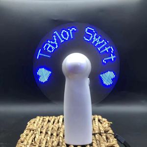 Mini portátil, práctico Led, mensaje personalizado, ventilador de batería, pantalla Led programable, programa eléctrico de mano, ventilador, regalos para invitados