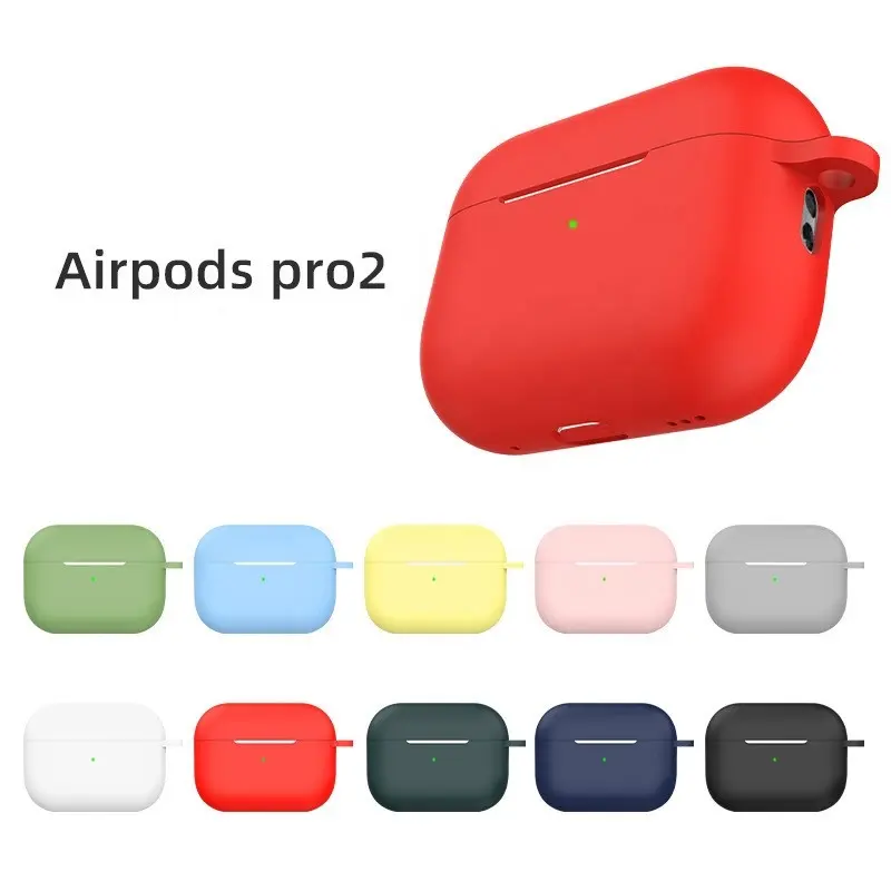 AirPods Pro2 용 여러 색상 충격 방지 쉘 헤드셋 실리콘 보호 케이스