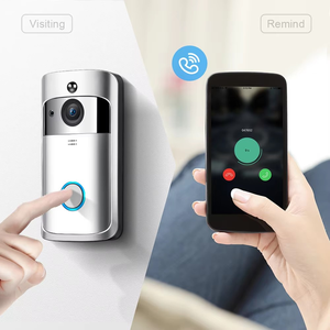 Timbre Inteligente de Vídeo para exteriores con WiFi con cámara de timbre inalámbrica de visión nocturna Full HD para sistema de intercomunicación de hogar y oficina - Product Image 4