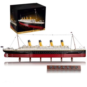 9090 מחשבים ענק גדול 135 ס "מ pvc titanic ספינה מודל מאוד טכני עתיק שיוט סירה הבניין בלוקים קושי moc - Product Image 4