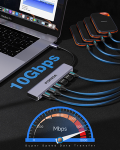 10Gbps USB-C a USB-A 3.2, USB-A 2.0, USB-C 3.2 e tipo-C 5V Hub per finestre, MacOS uso ufficio - Product Image 3