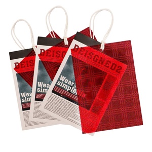DP127-etiquetas colgantes con cordón/cuerda para ropa, etiquetas de lujo de PVC con estampado de patrones de Color personalizado, paquete de columpio - Product Image 1