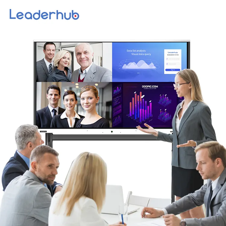 Leaderhub L65S LG touch screen 4K 20 points wholesales price all in one Interactive intelligent panel for school office