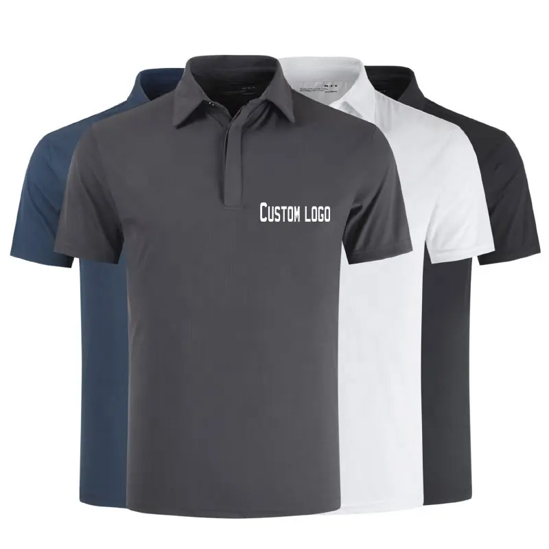 Polo de manga corta para hombre, Camiseta deportiva de secado rápido con diseño personalizado de tu propia marca