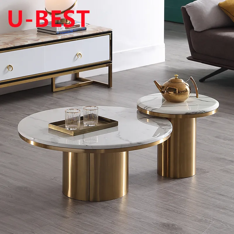U-BEST Nordic Light Luxury Marble tavolino semplice e moderno soggiorno piccola famiglia creativa combinazione di tavoli rotondi