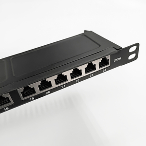 Enmane 0.5U 24 Port 90 Degree <strong>IDC</strong> Ethernet Rack Mount <strong>Patch</strong> <strong>Panel</strong> <strong>With</strong> Dust Cover - Product Image 4