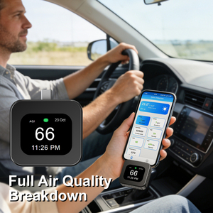 Bán buôn 6 trong 1 Detector PM2.5 PM10 co CO2 hcho TVOC Meter xách tay trong nhà chất lượng không khí màn hình với trong kho - Product Image 1