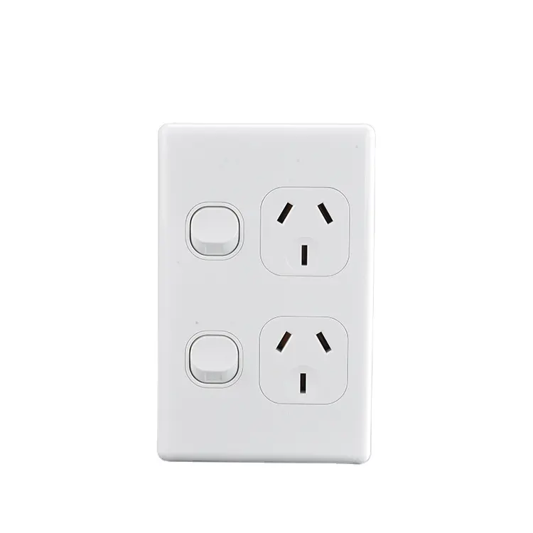 Good Quality Low Price SAA Australian Double Power Point Wall Socket Light Switch Manufacturers Suppliers