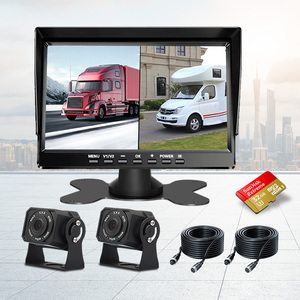 Cámara de visión nocturna a prueba de agua, monitor de pantalla LCD, DVR, sistema de vigilancia, CCTV de coche, Dashcam para camión, autobús, RV, 360