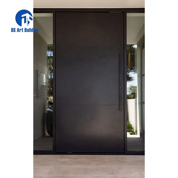DS desain Modern pintu Pivot aluminium Aloi, pintu masuk putar untuk rumah