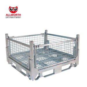 Múltiples tamaños de acero apilable logística con contenedor de malla de alambre galvanizado - Product Image 5