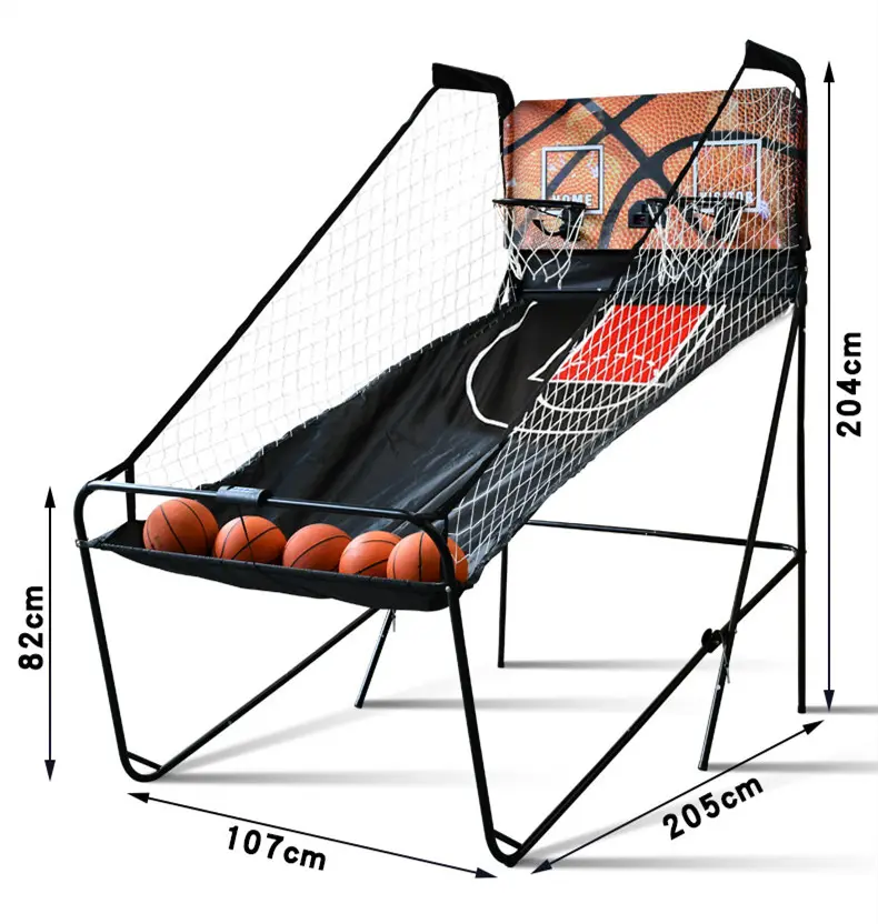 Foldable Dual Shot Basketball Arcade Game Electronic for 2 Players Scoring System Arcade Sounds Kids Adults Indoor Outdoor