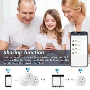 Toma de medición de interruptor WiFi inteligente Alexa voz remota estándar de EE. UU. estándar de EE. UU. 10A conexión directa - Product Image 3