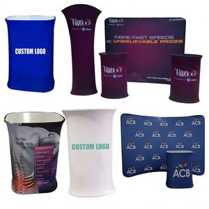 Hiện đại nhôm Polyester triển lãm thương mại khuyến mãi Bảng di động khuyến mãi truy cập hình bầu dục Pop Up bảng - Product Image 1