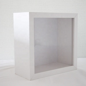 9X9 10X10 12X12 MDF 4.72ในกล่องลึกกลวงกรอบสี่เหลี่ยมสีดำเงากล่องกรอบรูป