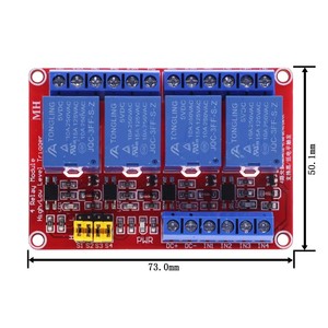 4-Kanal-Relaismodulplatine 5V 12V 24V Relais modul abschirmung mit Optokoppler unterstützung Hoch-und Niedrig pegel auslöser für - Product Image 2