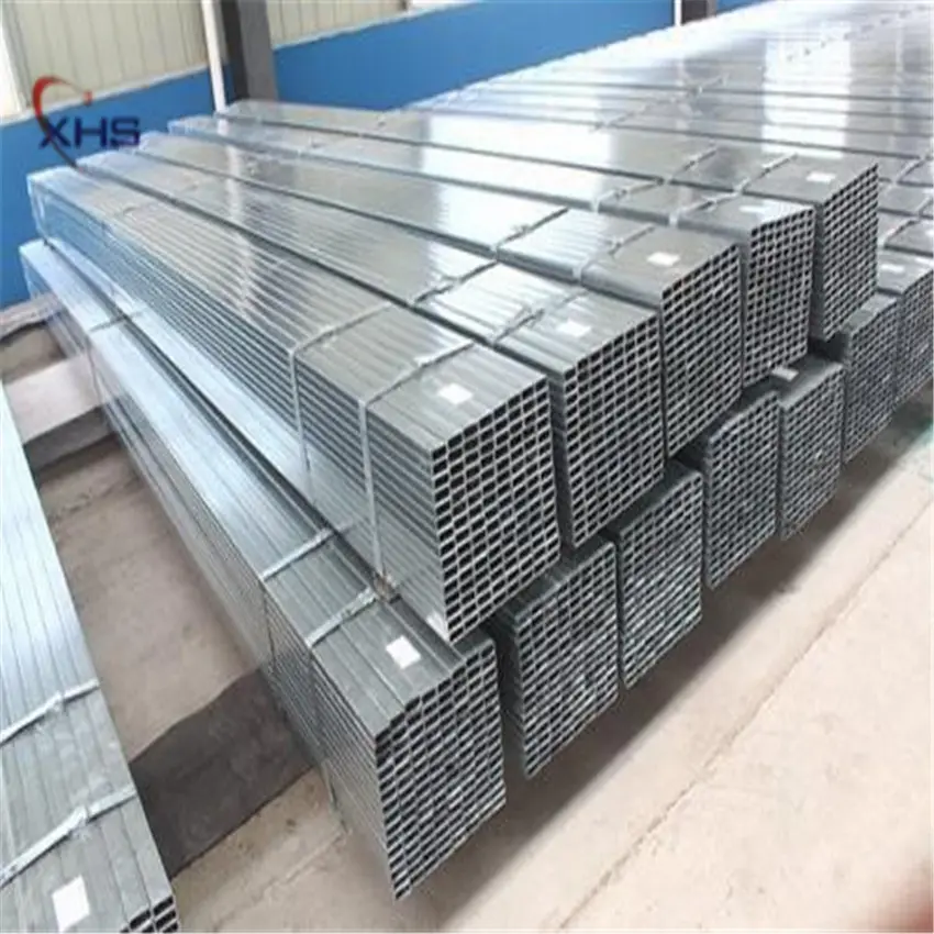 Tubos de aço quadrados e retangulares galvanizados z180 tubo retangular galvanizado