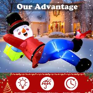 Giáng sinh bên ngoài trời trang trí <span class=keywords><strong>Inflatable</strong></span> <span class=keywords><strong>Snowman</strong></span> với bắt chéo chân cho trang trí lễ hội <span class=keywords><strong>Inflatable</strong></span> Santa Claus - Product Image 3