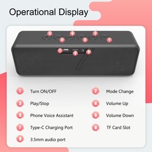 网购30W XDOBO X5 IPX6防水便携式无线游戏扬声器户外低音炮桌面扬声器 - Product Image 4
