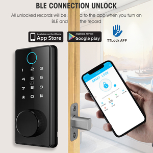 Locstar <strong>Security</strong> Easy Install Cerradura Electrica Fingerprint <strong>Password</strong> Keypad Keyless Entry Deadbolt Smart Door Lock with <strong>Code</strong> - Product Image 4