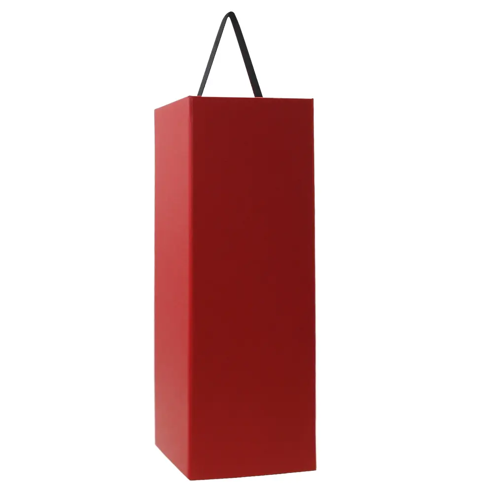Ingrosso cartone rosso vuoto regalo magnetico di alta qualità per bottiglia di vino rosso scatola di Champagne