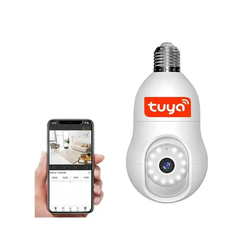 Nuova telecamera CCTV di sorveglianza di sicurezza 4MP baby monitor Smart Home auto tracking TUYA APP WIFI mini piccola telecamera micro lampadina