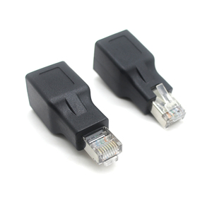 High Quality Ethernet Male Plug to Female Plug RJ45 Connector Socket Ethernet Gold 0.3u Black Lan <strong>Network</strong> Adapter - Product Image 3