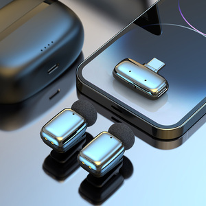 Be35 Siêu Mini Lavalier <span class=keywords><strong>Microphone</strong></span> Một Để Hai Ve Áo <span class=keywords><strong>Microphone</strong></span> Không Dây Cho Ngoài Trời Phát Trực Tiếp - Product Image 4