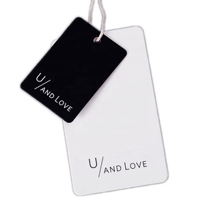 Etiquetas colgantes con logotipo impreso en ropa, de lujo personalizadas etiquetas colgantes, conjunto de etiquetas colgantes de papel con diseño de etiqueta de cuerda - Product Image 1