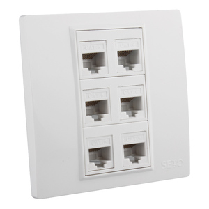 Modello 86 presa per computer a 6 bit 6 porte RJ45 tipo cat6 modulo di rete presa per pannello interruttore cavo - Product Image 3
