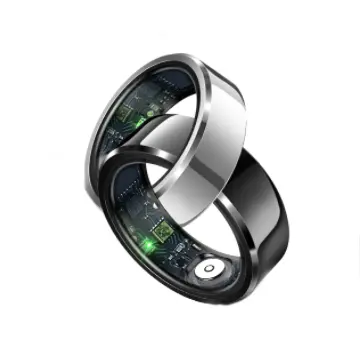 Caja de carga R6 de moda 2024 Dedo de alta calidad con Monitor DE SALUD Bluetooth Tasbih rastreador de sueño inteligente anillo inteligente NFC