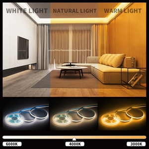 แถบไฟ LED 384 LED DC 12V 24V 8มม. สีขาวนวลยืดหยุ่นความหนาแน่นสูง - Product Image 6