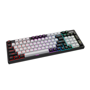 คีย์บอร์ดกลสวิตซ์3โหมด96ปุ่มสีแดงพร้อมปุ่ม RGB backlit PBT keycaps คีย์บอร์ดเกม RGB แบบมีสายสำหรับนักเล่นเกม - Product Image 4