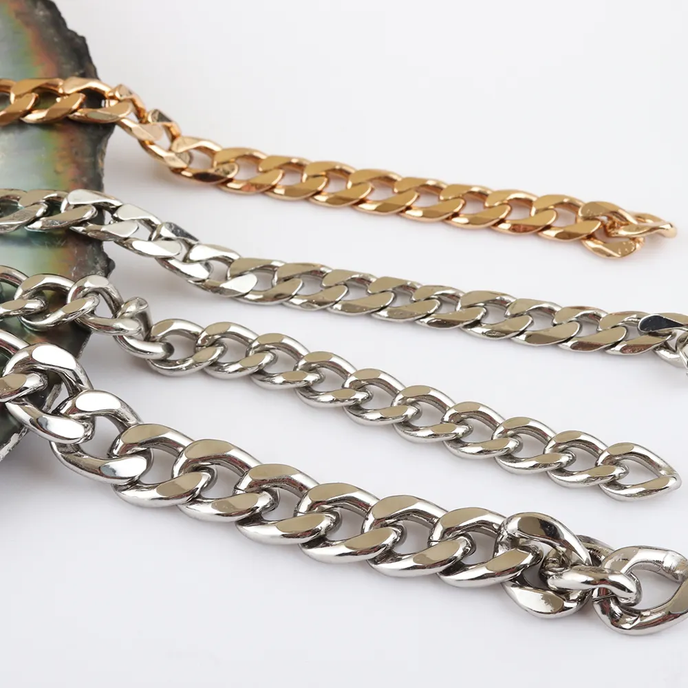 Moda acessórios saco decorações metal cadeia cinta bolsa hardware bolsa cinta link chain projetos para senhoras bolsa