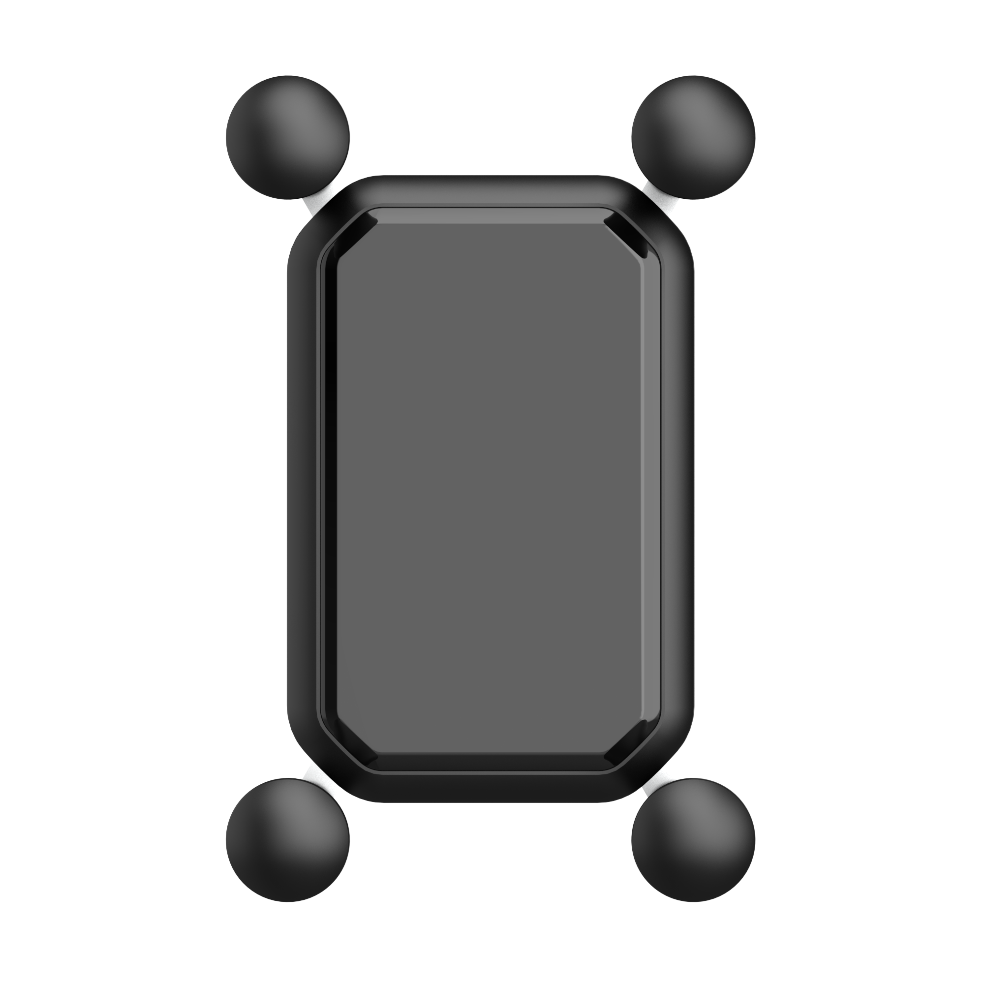 Abrazadera para teléfono con rótula de 1" (negra)