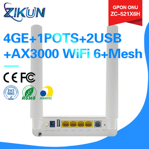 ZIKUN-Enrutador de fibra Xpon de doble banda con malla Ax3000 Onu Wifi6, enrutador inalámbrico 4ge, 1 bote Voip, HN8145X6 F890M - Product Image 3