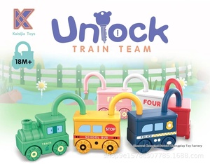 Anahtarcı 1-3 yaş çocuklar için tren takımı oyuncak erken eğitim bebek anahtar eşleştirme özelleştirme EN71 sertifikalı - Product Image 2