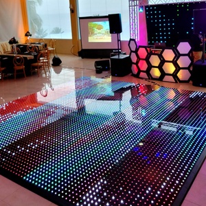 8x8ピクセルインタラクティブLEDダンスフロアライトダンスフロアピクセルLEDライトダンスフロアピクセルLEDライト - Product Image 4