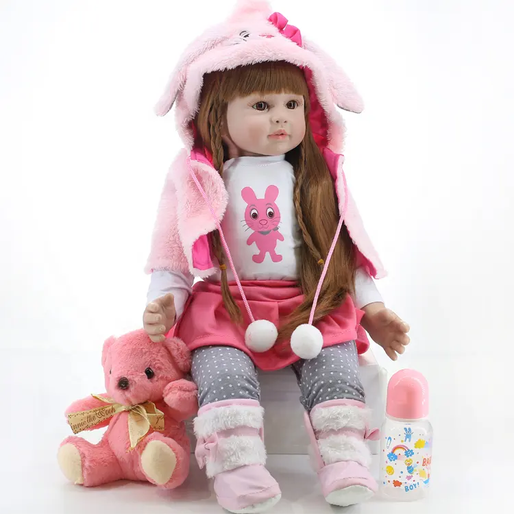 Lifereborn entzückendes Spielzeug realistischer Stoffkörper Wiederauferstehende Baby-Spielpuppe 60 cm lebensechte Mode-Puppe Baby-Wiederauferstehende Puppe